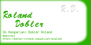 roland dobler business card